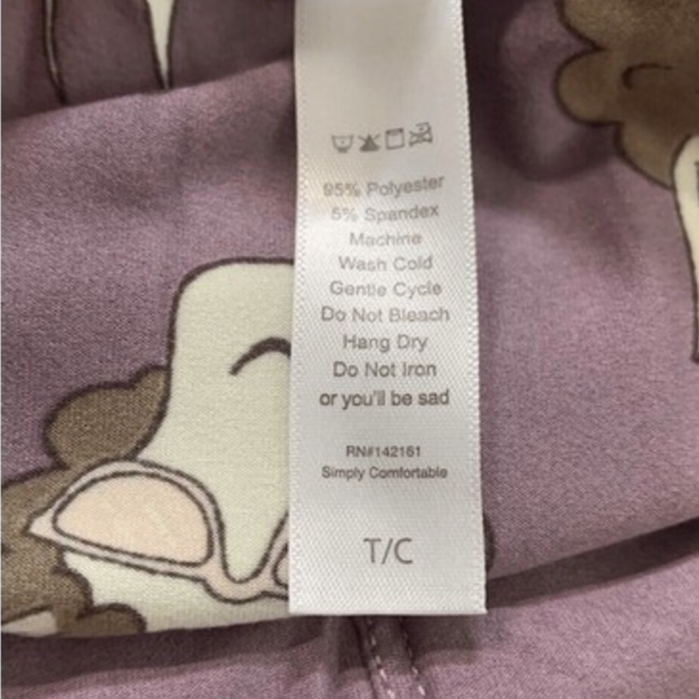 LuLaRoe Womens Leggings Size TC Purple Llama Drama Pajama Yo Rama Como Se‎ NWT - Picture 4 of 4